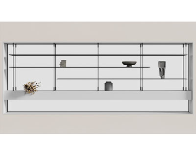 现代开放式装饰柜 发光墙