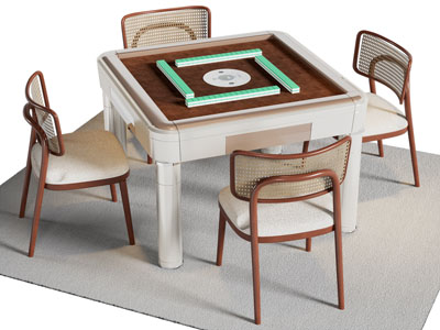 侘寂风麻将娱乐桌椅组合