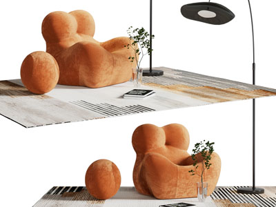 现代懒人沙发 落地灯