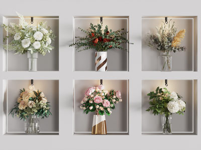 现代花瓶花卉摆件组合