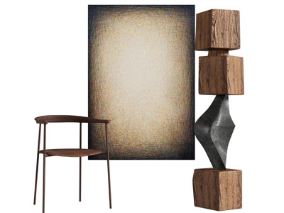 现代休闲椅子 挂画 摆件