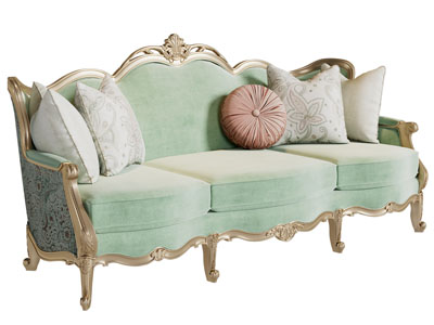 欧式轻奢多人沙发3d模型 欧式轻奢多人沙发