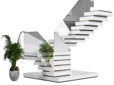 现代旋转楼梯3d模型 现代旋转楼梯