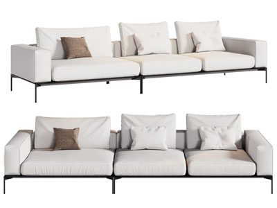 现代多人沙发3d模型 现代多人沙发