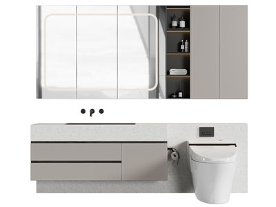 现代洗手台 镜柜 浴室柜