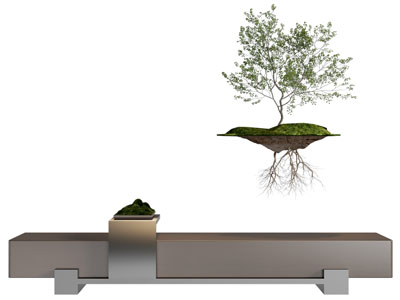 新中式景观盆景长凳子