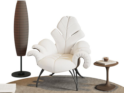 现代树叶造型休闲椅子 边几