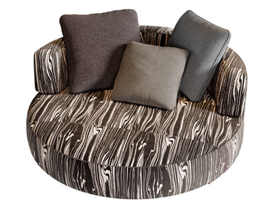 现代圆形单人沙发