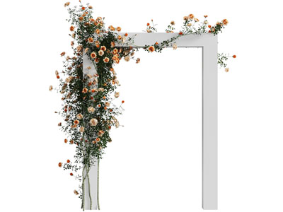 现代花束花卉门拱 美陈3d模型 现代花束花卉门拱 美陈