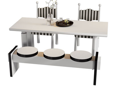 现代餐桌椅组合