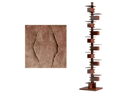 现代中古风装饰书架 挂画