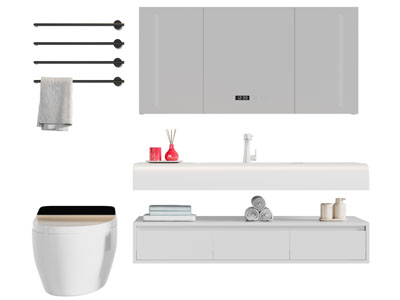 现代洗手台 毛巾架 马桶