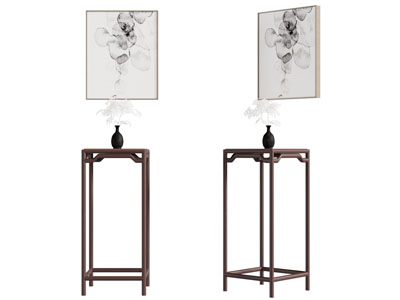 新中式边几 挂画