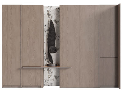 现代实木玄关造型柜 鞋柜