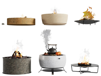 新中式篝火 围炉煮茶 火炉