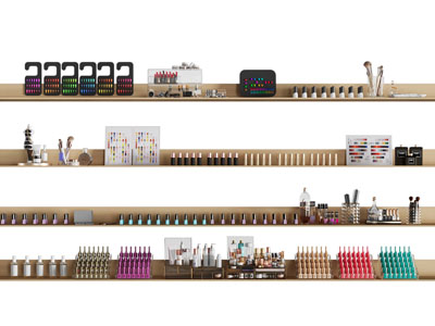 现代化妆品货架 展台 展柜 摆台