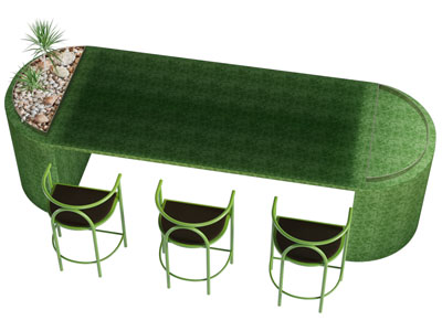 现代椭圆形吧台吧椅