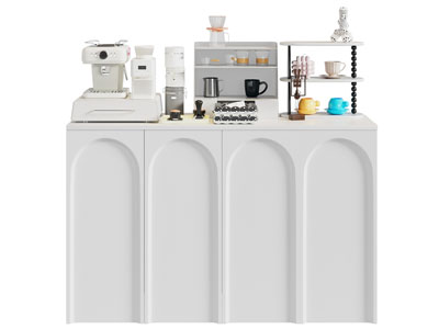 现代餐边柜 咖啡机 杯子摆件组合