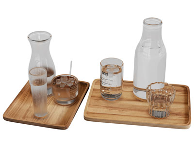 现代托盘 玻璃凉水壶 杯子 茶具杯子