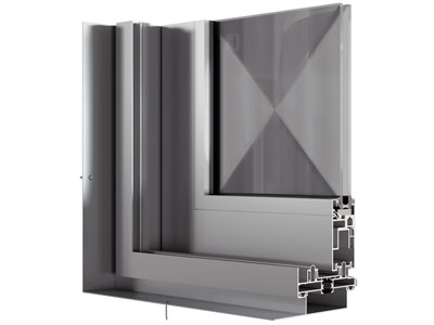 现代平开窗组角 门窗节点