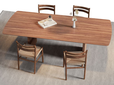 现代实木餐桌椅组合