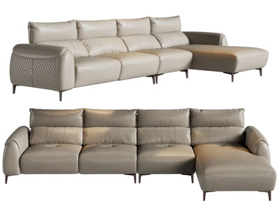 现代转角多人沙发3d模型 现代转角多人沙发