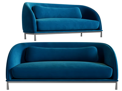 现代布艺多人沙发3d模型 现代布艺多人沙发