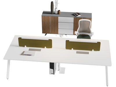 现代办公桌椅组合 边柜