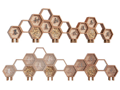 新中式农业主题景观美陈 摆件组合