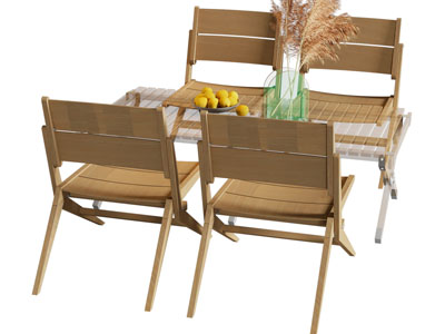 现代可折叠餐桌椅组合