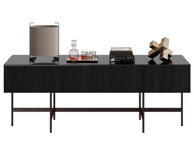 现代电视柜 酒瓶酒杯摆件组合