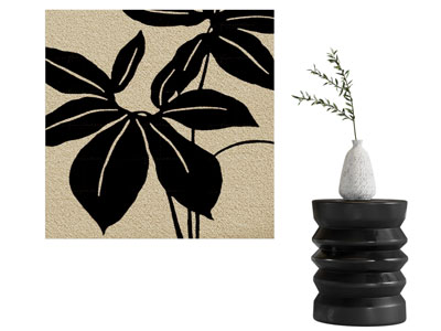 法式装饰挂画 边几