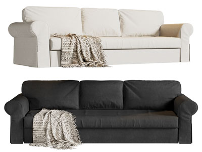 北欧奶油风布艺多人沙发3d模型 北欧奶油风布艺多人沙发