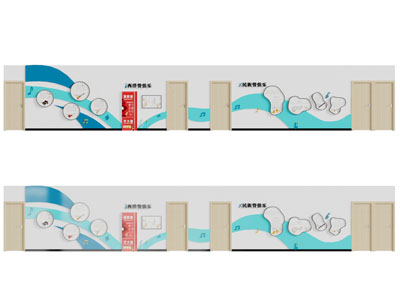 现代音乐走廊文化墙