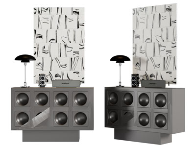 法式玄关柜 边柜3d模型 法式玄关柜 边柜