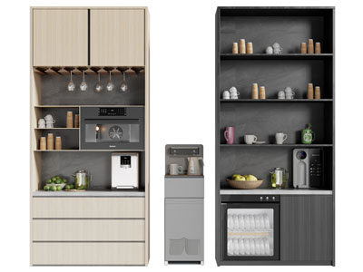 现代餐边柜 酒柜 饮水机 茶吧机