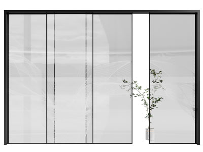 现代玻璃推拉门