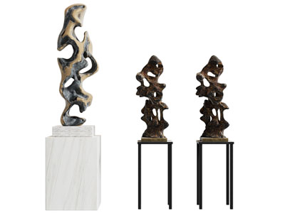 新中式假山 石头雕塑雕刻3d模型 新中式假山 石头雕塑雕刻