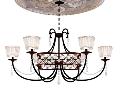 法式水晶吊灯 灯盘