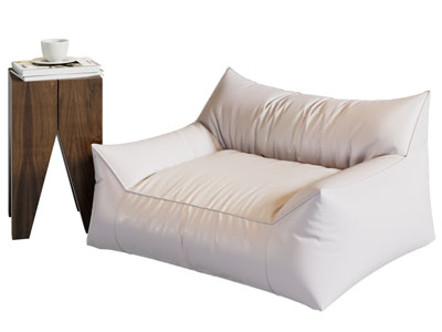 现代懒人沙发 边几