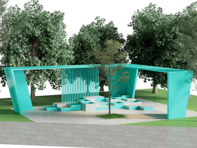 现代廊架 凉亭 亭子