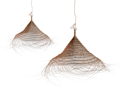 侘寂风竹编灯罩吊灯
