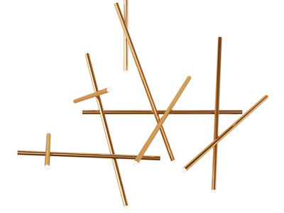 现代金属线条吊灯