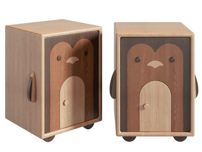 现代卡通柜门床头柜