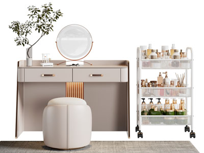 现代轻奢化妆 梳妆台 化妆品置物收纳架