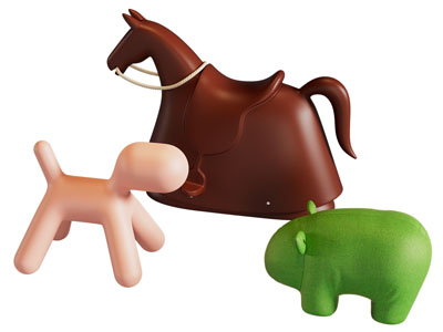 现代儿童玩偶 木马玩具