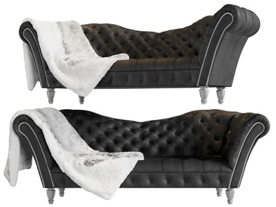 法式多人沙发3d模型 法式多人沙发