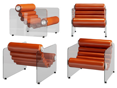 现代亚克力扶手休闲椅子