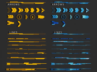 现代科技线条箭头 墙饰