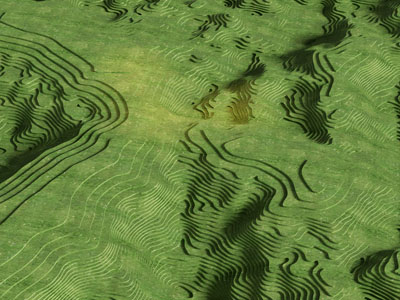 现代公园景观群山 山形 山势 山貌